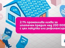 ОББ с промоционална лятна оферта от 2.10% променлива лихва за ипотечни кредити за покупка и рефинансиране
